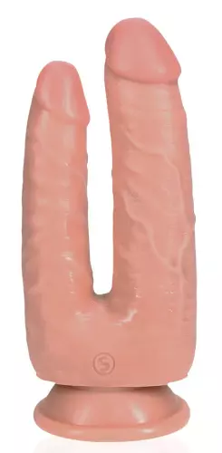 Doppel-Dildo Double Trouble 15 x 4.5cm Hautfarben – 1/4