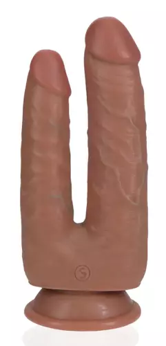 Doppel-Dildo Double Trouble 15 x 4.5cm Braun – 1/5