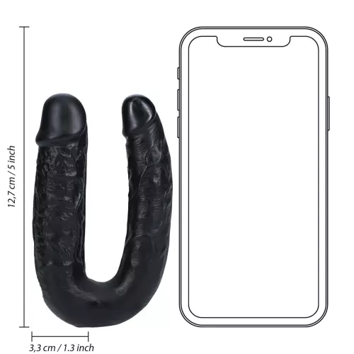 Doppel-Dildo U Shape 12 x 3cm Schwarz – 6/8