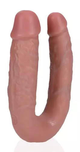Doppel-Dildo U Shape 12 x 3cm Hautfarben – 1/6