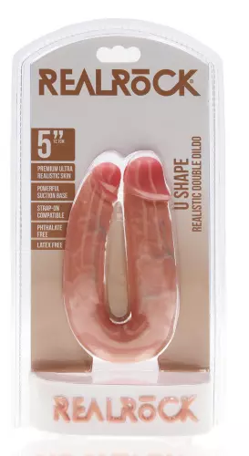 Doppel-Dildo U Shape 12 x 3cm Hautfarben – 2/6