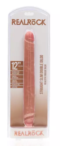 Doppel-Dildo Straight Slim 30.5 x 3.5cm Hautfarben – 2/5