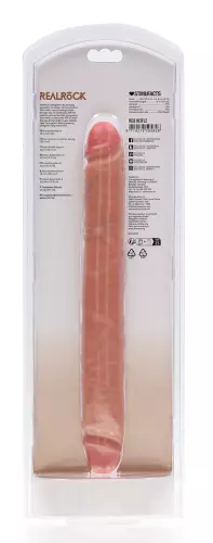 Doppel-Dildo Straight Slim 30.5 x 3.5cm Hautfarben – 3/5