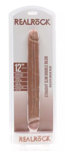 Doppel-Dildo Straight Slim 30.5 x 3.5cm Braun – 2/5