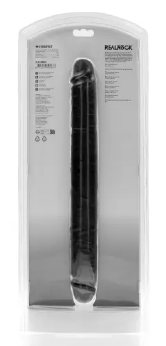 Doppel-Dildo Straight Slim 35.5 x 3.8cm Schwarz – 3/5