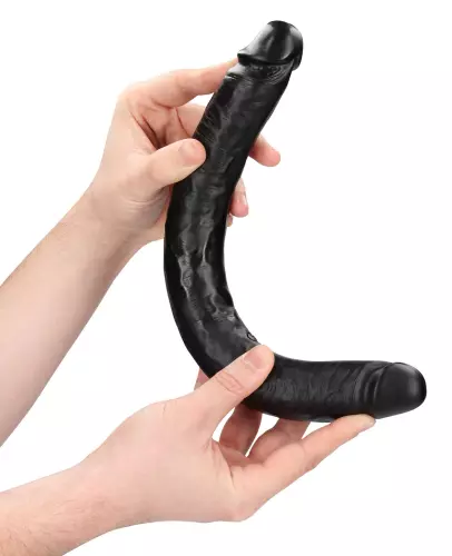 Doppel-Dildo Straight Slim 35.5 x 3.8cm Schwarz – 5/5