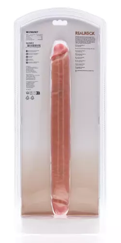Doppel-Dildo Straight Slim 35.5 x 3.8cm Hautfarben – 3/5