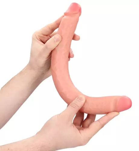 Doppel-Dildo Straight Slim 35.5 x 3.8cm Hautfarben – 5/5