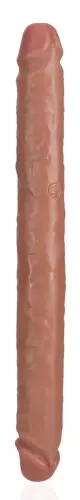 Doppel-Dildo Straight Slim 35.5 x 3.8cm Braun – 1/6
