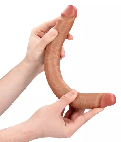 Doppel-Dildo Straight Slim 35.5 x 3.8cm Braun – 6/6