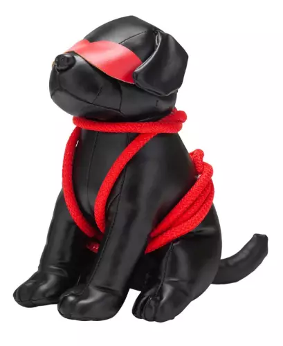 Hond in Kunstleer Rover 24cm Zwart – 1/4