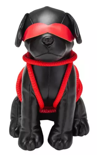 Hond in Kunstleer Rover 24cm Zwart – 3/4