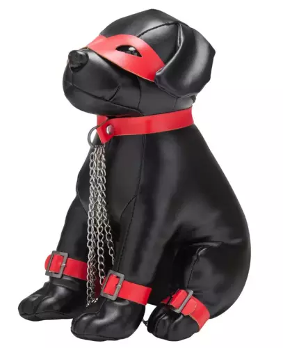 Faux Leather Pup Captain Chains 24cm Black – 1/4