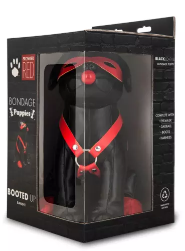 Hond in Kunstleer Bandit 24cm Zwart – 2/4