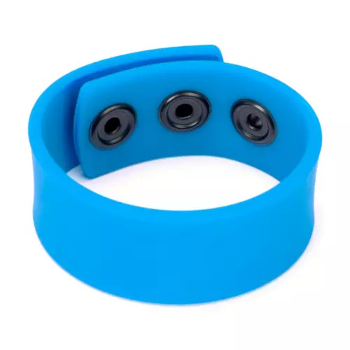 Verstellbarer Cockring Cock Strap Blau – 4/4