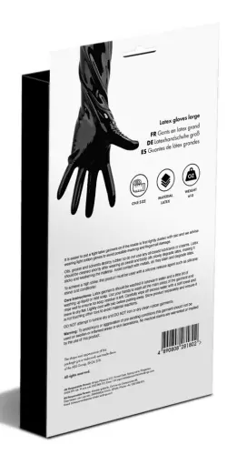 Latexhandschuhe Prowler Red Groß Schwarz – 4/4