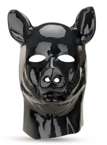 Cagoule Latex Cochon Prowler Red Noir – 1/4