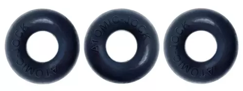 3er-Pack Cockrings Do-Nut 1 20 mm Schwarz – 1/4