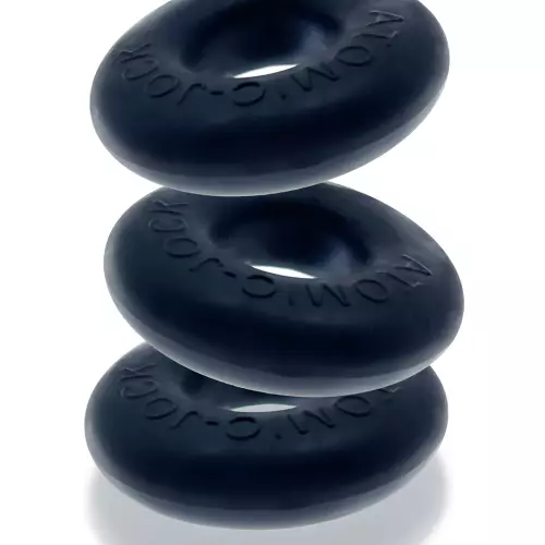 3er-Pack Cockrings Do-Nut 1 20 mm Schwarz – 3/4
