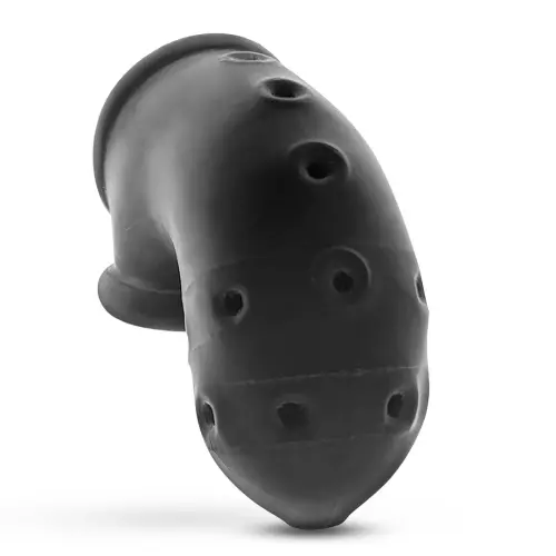 Keuschheitskäfig Airlock 10 x 2,5 cm Schwarz – 3/4
