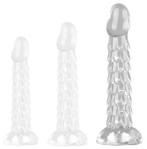 Transparenter Dildo Scales Mush L 20 x 4,5cm – 1/3