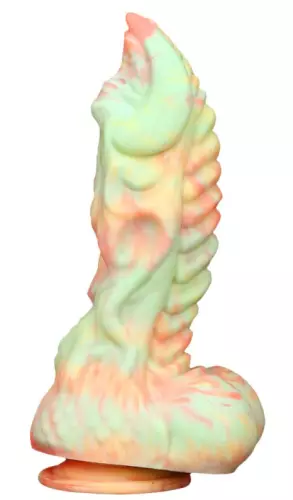 Monster Dildo Rutuk 17 x 6 cm Rose-grün – 1/6
