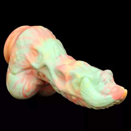 Monster Dildo Rutuk 17 x 6 cm Rose-grün – 5/6