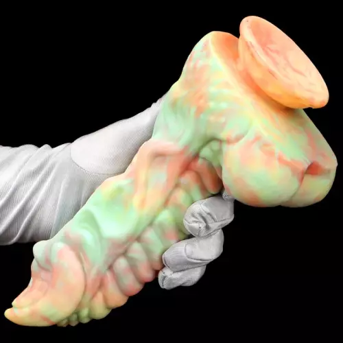 Monster Dildo Rutuk 17 x 6 cm Rose-grün – 6/6