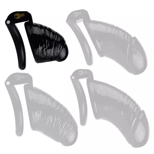 Keuschheitskäfig Worle S 7 x 3,3 cm Schwarz – 1/2