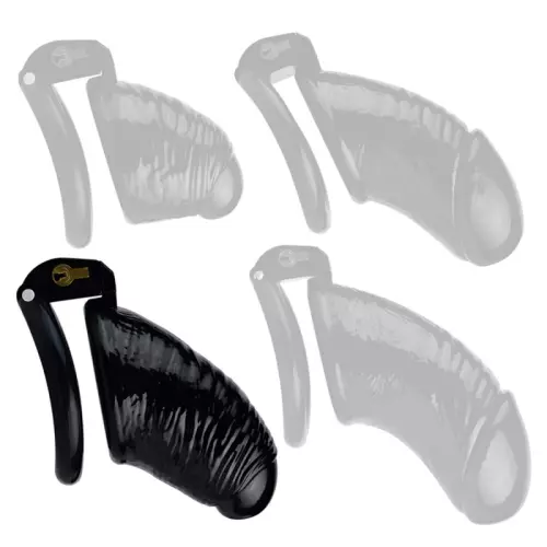 Keuschheitskäfig Worle M 9 x 3,3 cm Schwarz – 1/2