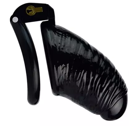 Keuschheitskäfig Worle M 9 x 3,3 cm Schwarz – 2/2