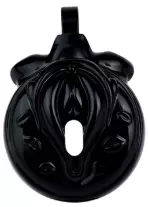 Keuschheitskäfig Sissy Kiss 3,5 x 3,8 cm Schwarz – 1/3