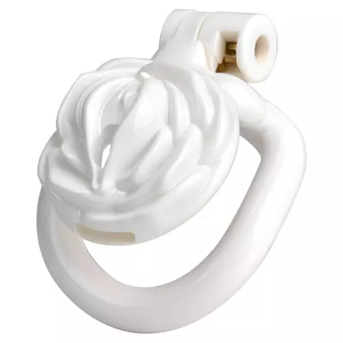 Keuschheitskäfig Sissy Rose 3,5 x 3,5 cm Weiß – 1/2