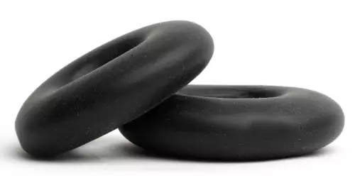 2er-Set weiche Cockrings Stacker 20 mm Schwarz – 3/4