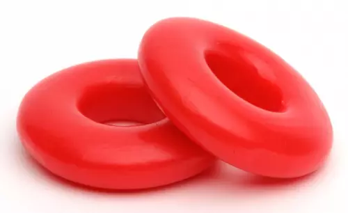 2er-Set weiche Cockrings Stacker 20 mm Rot – 1/2