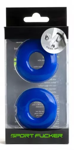 2er-Set flexible Cockrings Stacker 20 mm Blau – 2/2