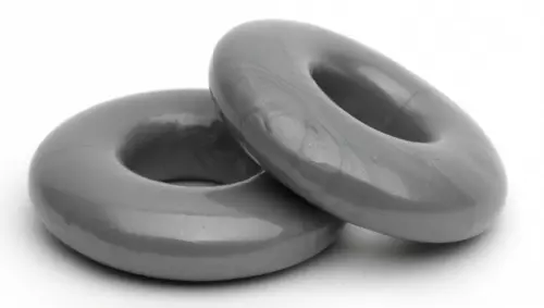 2er-Set flexible Cockrings Stacker 20 mm Grau – 1/2