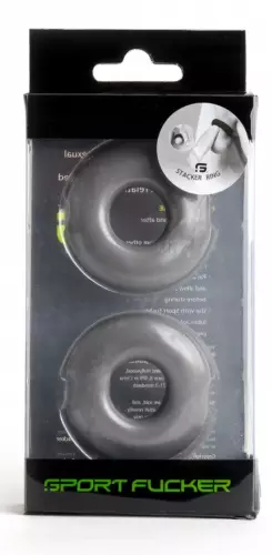 2er-Set flexible Cockrings Stacker 20 mm Grau – 2/2