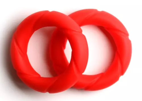 2er-Set Cockrings Ready Rings Rot – 3/5