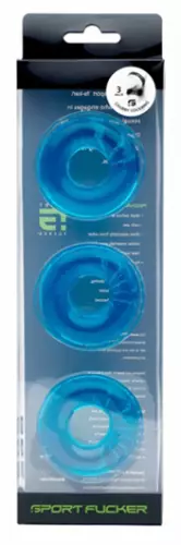 Set von 3 Cockrings Chubby 20 mm Blau – 2/3