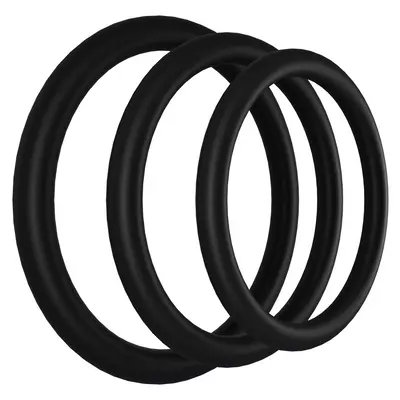 Set von 3 Cockrings Gasket Schwarz – 1/7