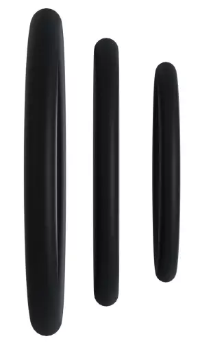 Set von 3 Cockrings Gasket Schwarz – 3/7
