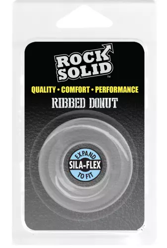 Cockring The Ribbed Donut 28 mm Transparent – 2/6