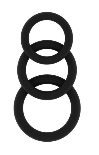 Set mit 3 schwarzen Cockrings Sono N25