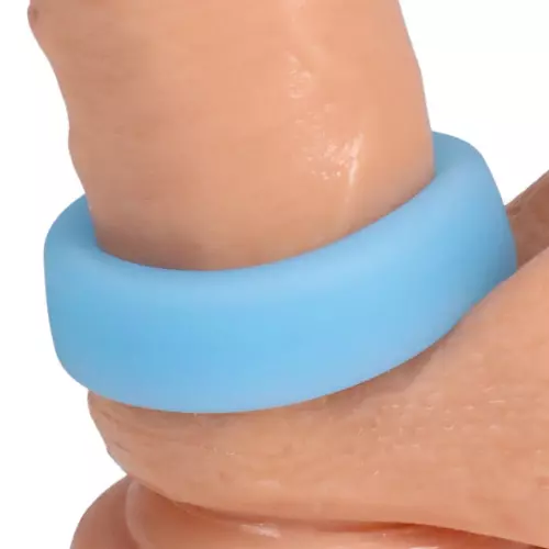 Phosphoreszierender Cockring The Big O 32 mm Blau – 6/6