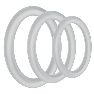 Lot de 3 Cockrings Tri-Pack Gasket Transparents