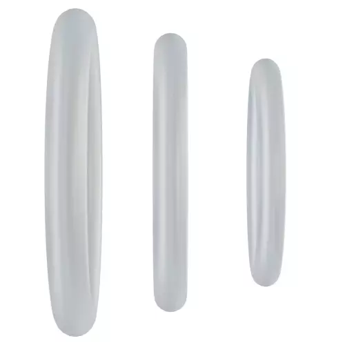 Set von 3 Cockrings Tri-Pack Gasket Transparent – 3/6