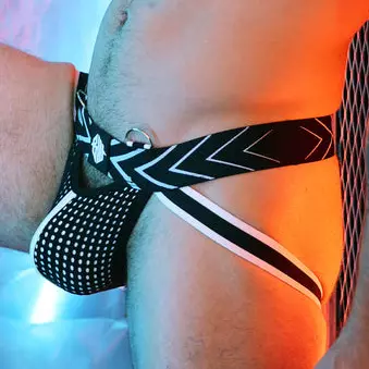 Jockstrap Dickmatized Schwarz-Weiß – 1/5