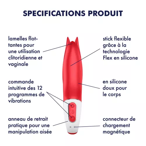 Vibrator Power Flower - 18.5 x 5 cm – 3/7