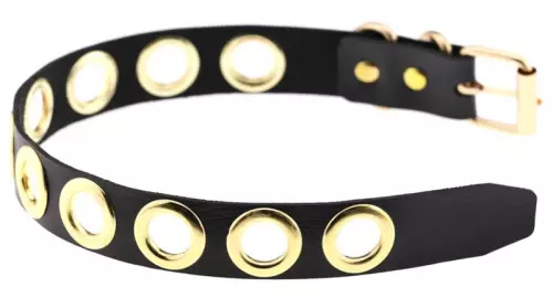 Halsband Cirgoth Schwarz und Vergoldet – 1/4